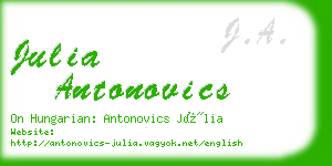 julia antonovics business card